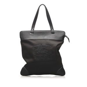 Burberry black canvas tote